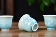Ice-Blue Snowflake Crystalline Glazed Porcelain Tea Cup | Yunnan Sourcing Tea Shop