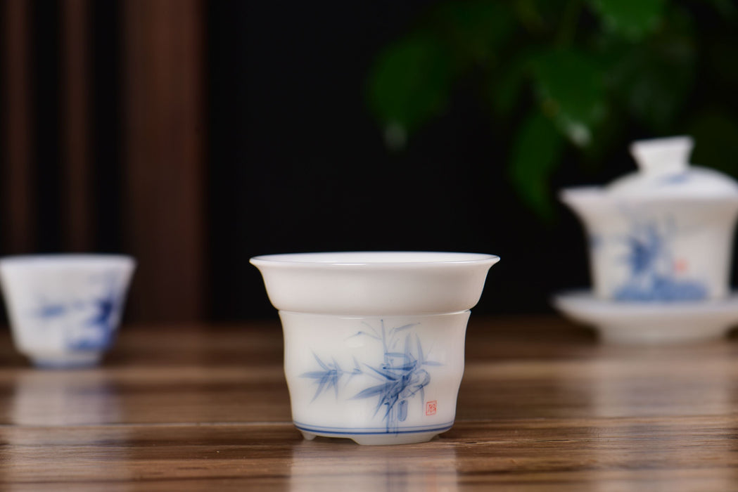 Ice Jade Porcelain “Bamboo Serenity” Tea Set | Yunnan Sourcing Tea Shop