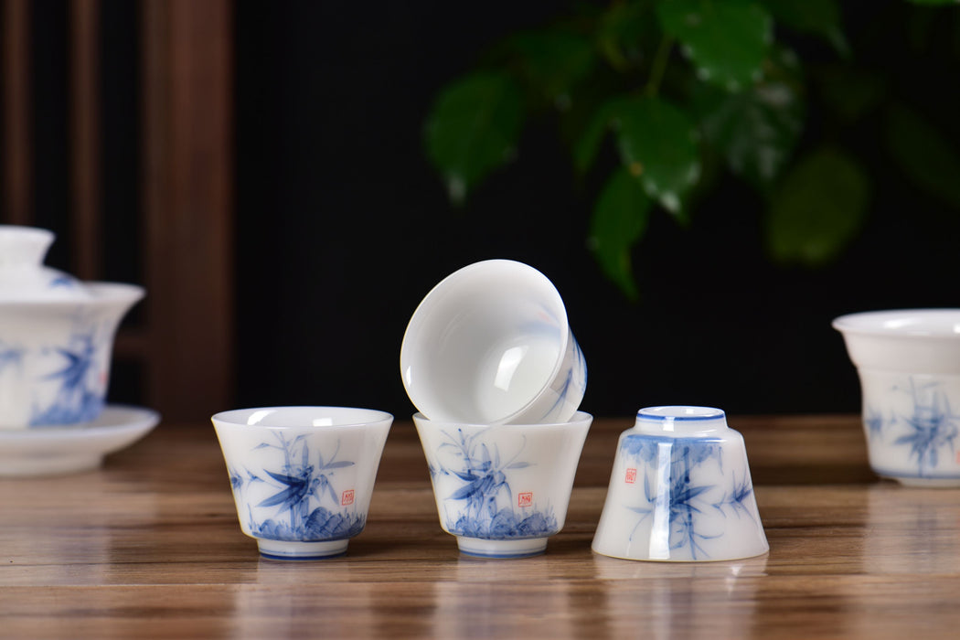 Ice Jade Porcelain “Bamboo Serenity” Tea Set | Yunnan Sourcing Tea Shop
