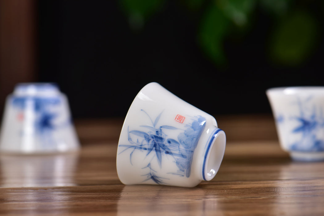 Ice Jade Porcelain “Bamboo Serenity” Tea Set | Yunnan Sourcing Tea Shop