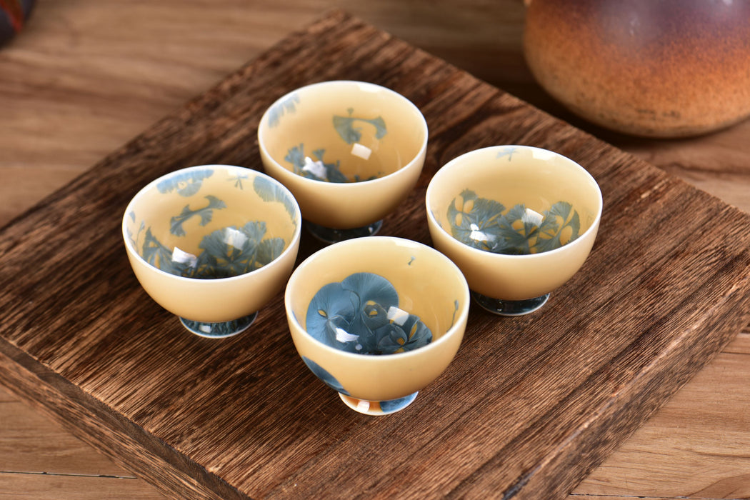 Crystalline Porcelain "Gingko Impressions" Tea Cup | Yunnan Sourcing Tea Shop