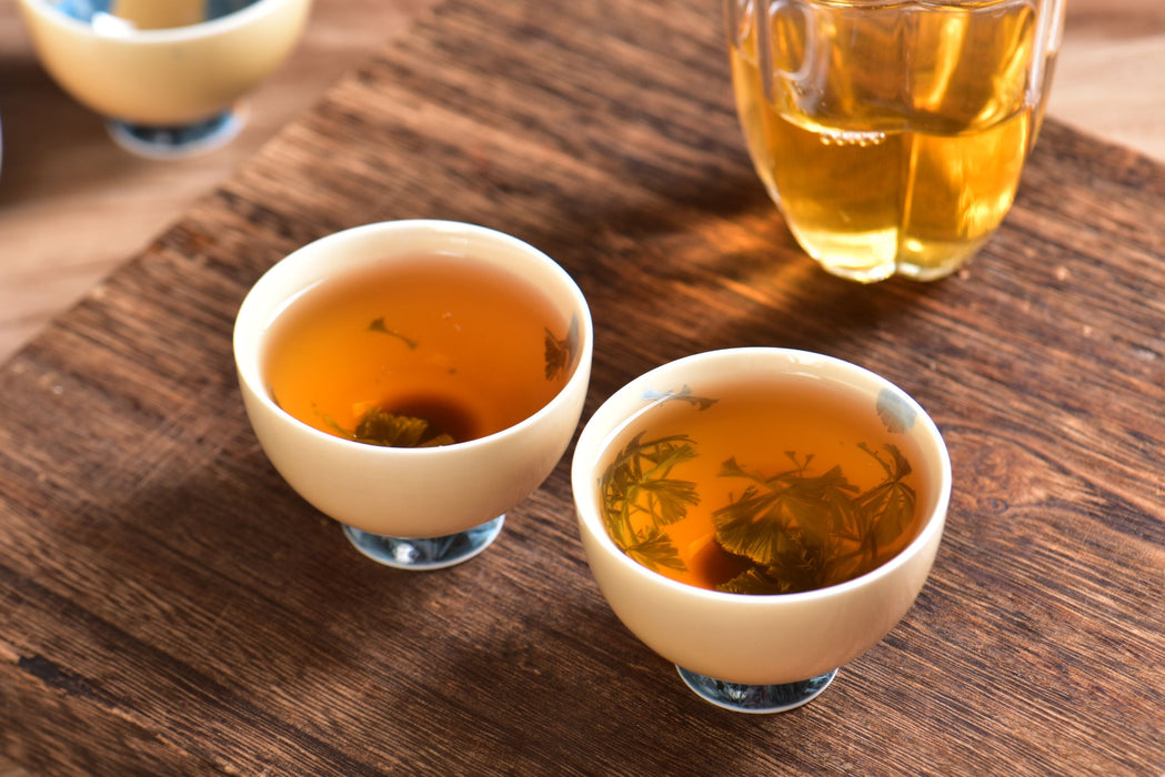 Crystalline Porcelain "Gingko Impressions" Tea Cup | Yunnan Sourcing Tea Shop