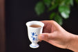 Blue Orchid Pedestal Jingdezhen Porcelain Teapot and Cups Set | Yunnan Sourcing Tea Shop