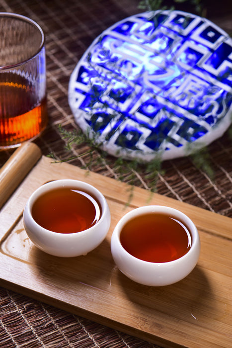 2024 Yunnan Sourcing "Blue Label" Ripe Pu-erh Tea Cake