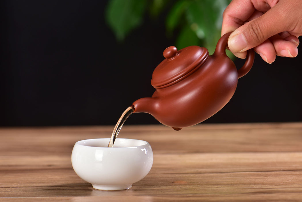 Da Hong Pao Clay "Fang Gu" Yixing Teapot 95ml | Yunnan Sourcing Tea Shop