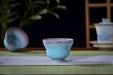 “Turquoise Ember” Jingdezhen Wood-Fired Porcelain Tea Cups | Yunnan Sourcing Tea Shop