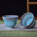 “Turquoise Ember” Jingdezhen Wood-Fired Porcelain Tea Cups | Yunnan Sourcing Tea Shop