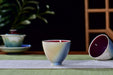 "Crimson Pool" Multi-Color Wood-Fired Kiln Glaze Gaiwan and Cups | Yunnan Sourcing Tea Shop