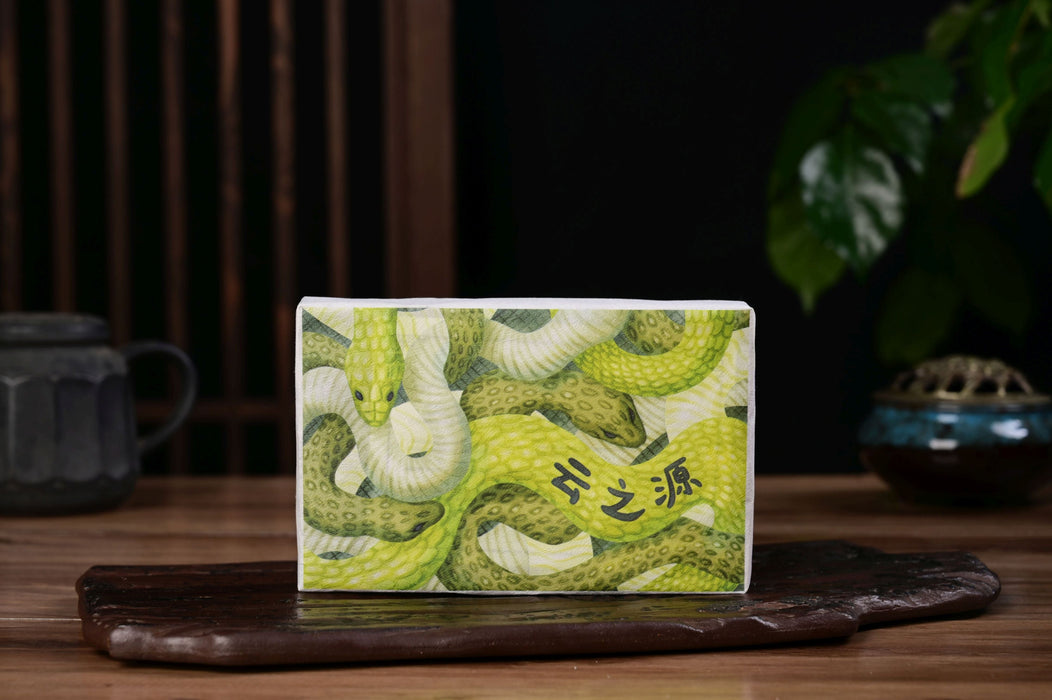 2025 Yunnan Sourcing "Menghai Snake Lao Cha Tou Brick" Ripe Pu-erh Tea | Yunnan Sourcing Tea Shop