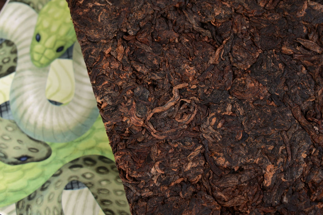 2025 Yunnan Sourcing "Menghai Snake Lao Cha Tou Brick" Ripe Pu-erh Tea | Yunnan Sourcing Tea Shop