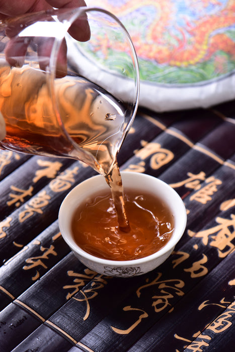 2024 Yunnan Sourcing "Bu Lang Dragon" Ripe Pu-erh Tea Cake