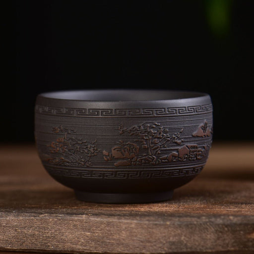 Jian Shui Clay "Village Scene" Dragon Kiln Style Cup | Yunnan Sourcing Tea Shop