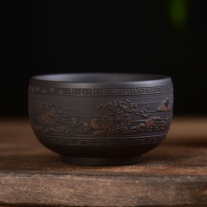 Jian Shui Clay "Village Scene" Dragon Kiln Style Cup | Yunnan Sourcing Tea Shop