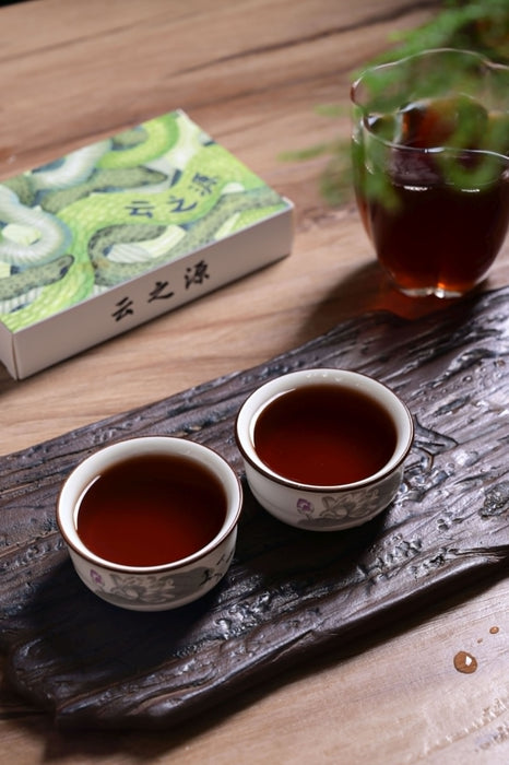 2025 Yunnan Sourcing "Menghai Snake Lao Cha Tou Brick" Ripe Pu-erh Tea | Yunnan Sourcing Tea Shop