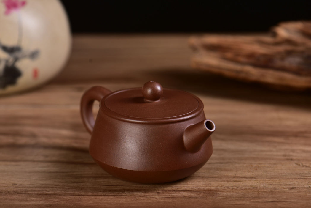 Wenge Ni "Flat Round" Yixing Teapot by Jin Jia Qi | Yunnan Sourcing Tea Shop