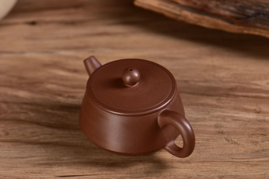 Wenge Ni "Flat Round" Yixing Teapot by Jin Jia Qi | Yunnan Sourcing Tea Shop