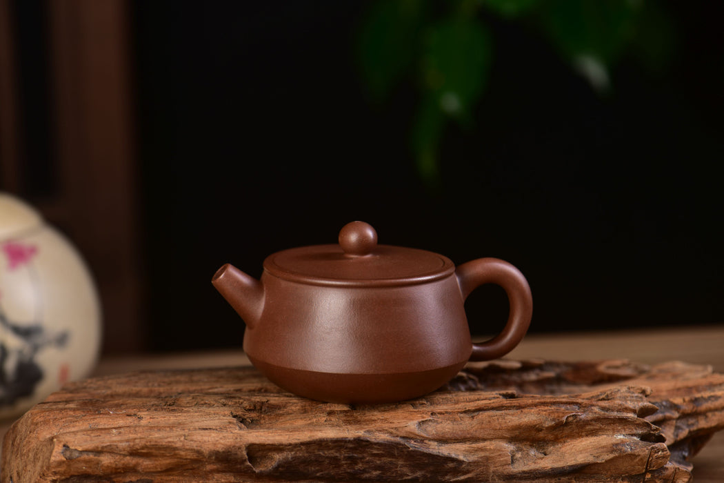 Wenge Ni "Flat Round" Yixing Teapot by Jin Jia Qi | Yunnan Sourcing Tea Shop