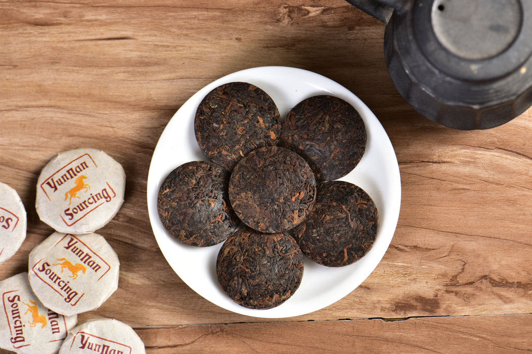 2026 Yunnan Sourcing "Year of the Horse" Ripe Pu-erh Tea Mini Cake | Yunnan Sourcing Tea Shop