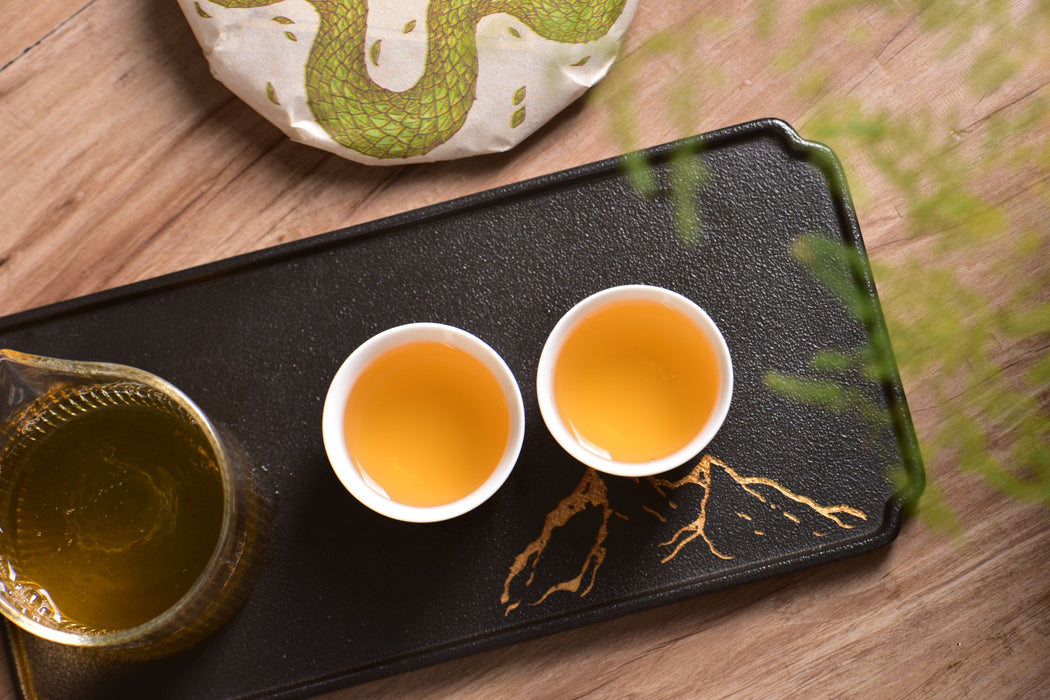 Organic Chinese Bing Dao King Pu'er Tea Cake – Ancient Tree Sheng Tea, 100g