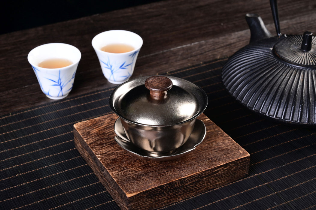 Titanium Double-Walled Gaiwan for Gong Fu Tea Brewing | Yunnan Sourcing Tea Shop