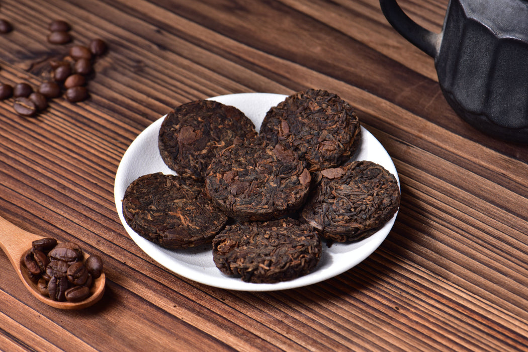 Ripe Pu-erh Tea with Coffee Beans Mini Cakes