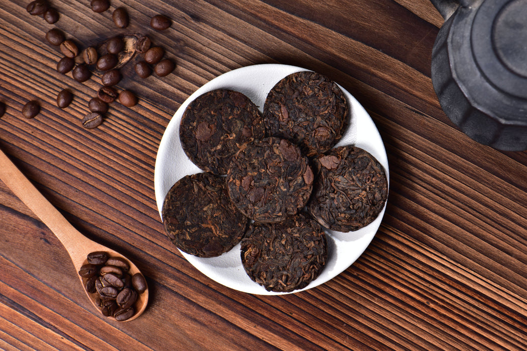 Ripe Pu-erh Tea with Coffee Beans Mini Cakes