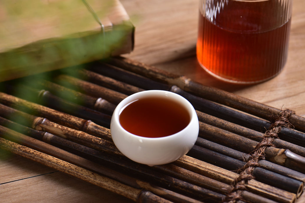 2009 Jinggu "Bamboo-Wrapped Long Brick" Ripe Pu-erh Tea | Yunnan Sourcing Tea Shop