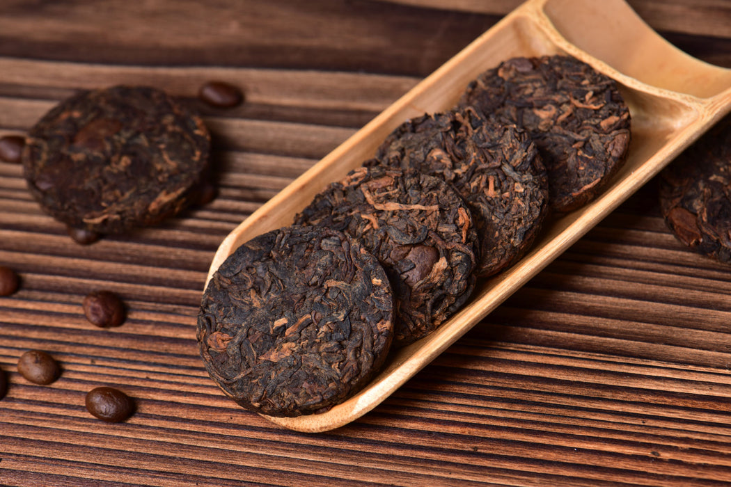 Ripe Pu-erh Tea with Coffee Beans Mini Cakes