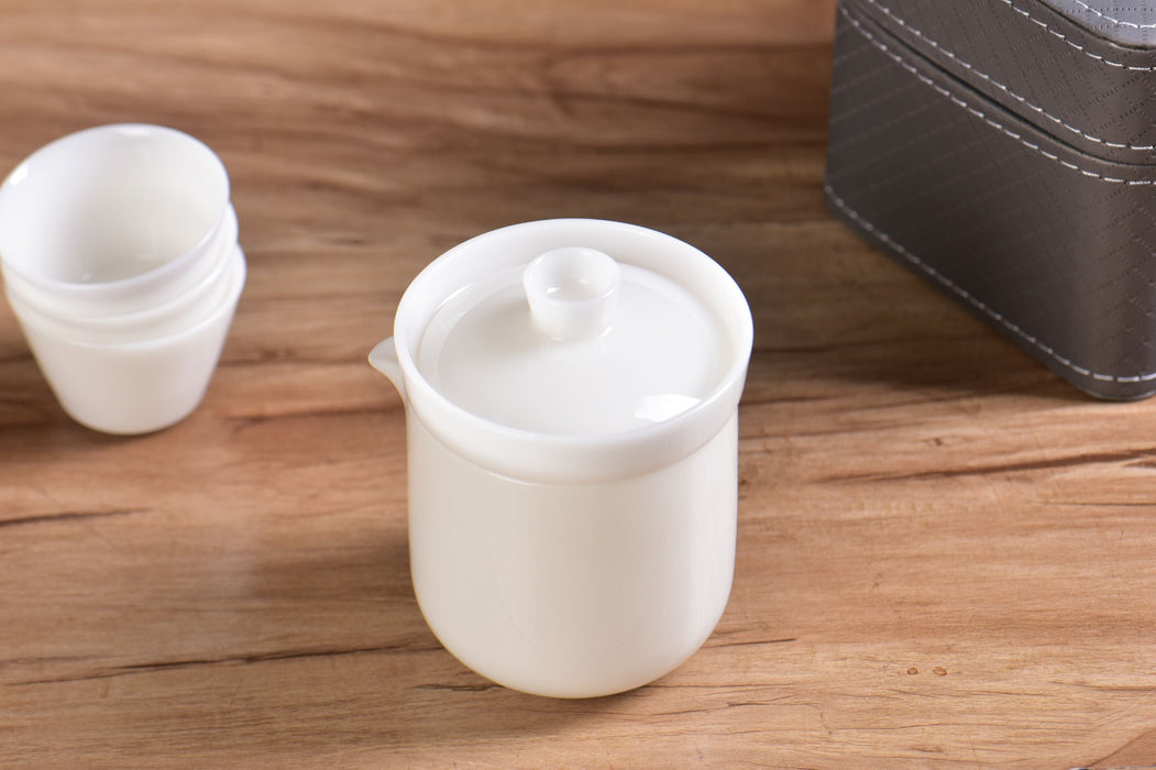 Ice Jade Porcelain Easy Gaiwan and Cups Tea Set | Yunnan Sourcing Tea Shop