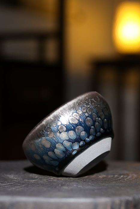 Jianzhan "Blue Plasma Orb" Stoneware Cup by Yu Qiong Qin