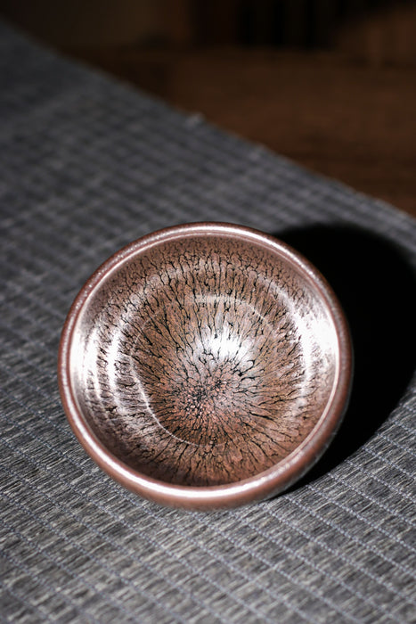 Jianzhan "Gold Mudan" Hand-Made Stoneware Cup