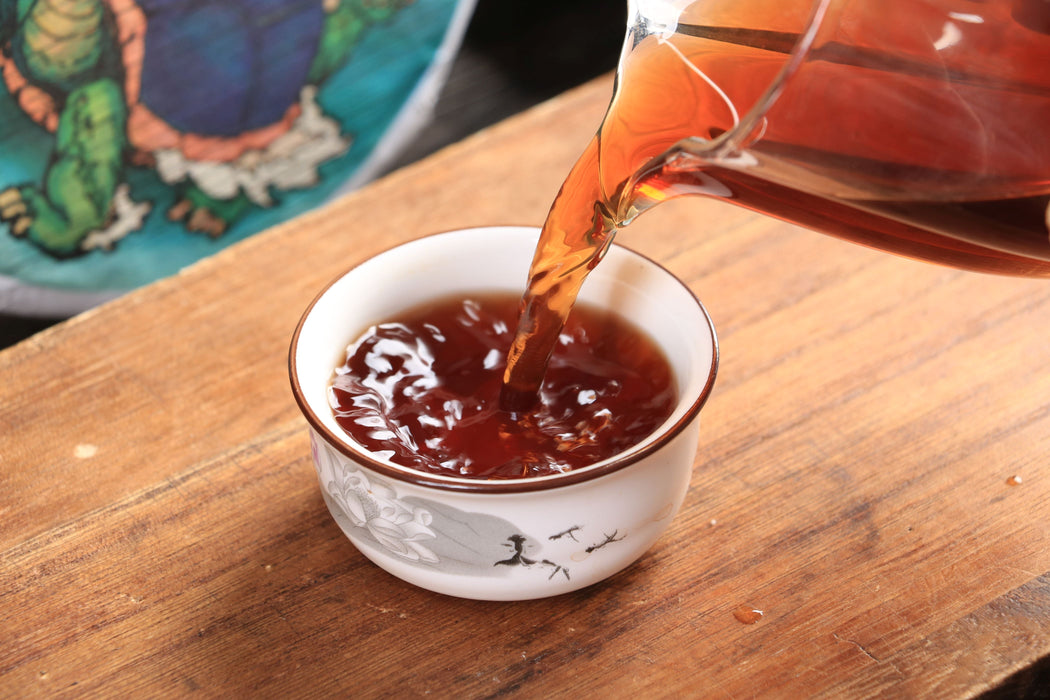 2026 Yunnan Sourcing "Black Tortoise" Agarwood Leaf & Ripe Pu-erh Tea Cake | Yunnan Sourcing Tea Shop