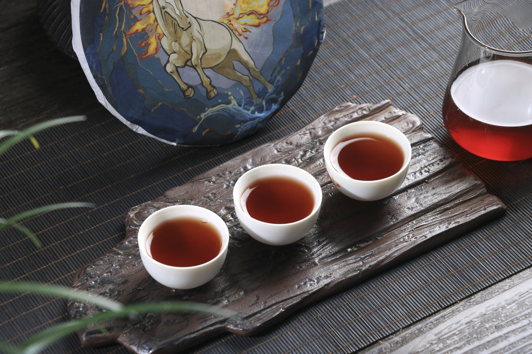 2026 Yunnan Sourcing "Fire Horse" Ripe Pu-erh Tea Cake
