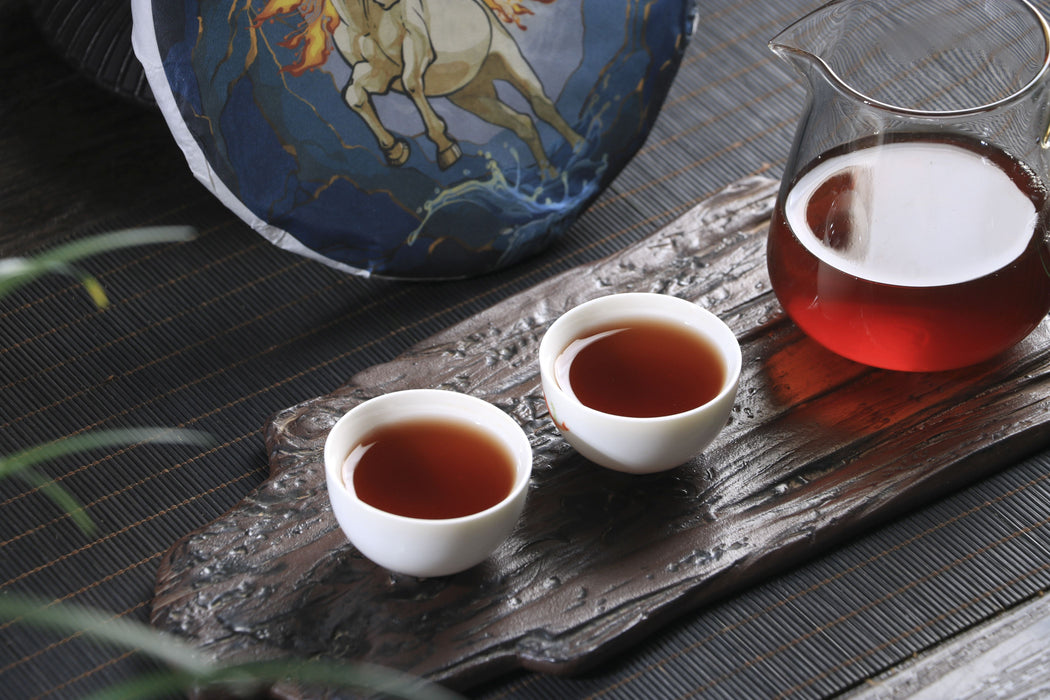 2026 Yunnan Sourcing "Fire Horse" Ripe Pu-erh Tea Cake