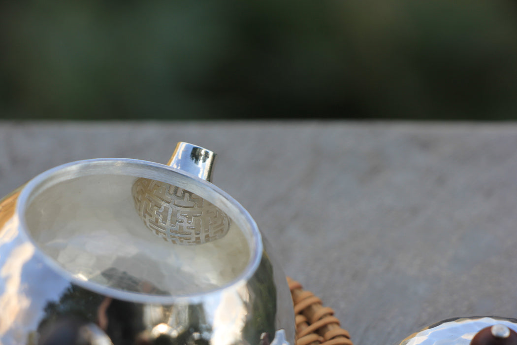 Pure Silver 999 "Persimmon Xi Shi" Teapot * 100ml