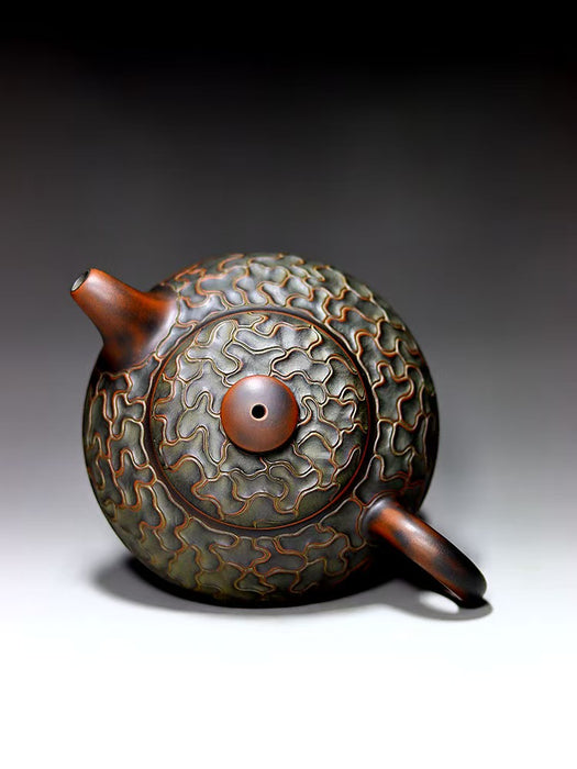 Qin Zhou Clay Teapot "Tree Bark" by Hu Ying Jia | Yunnan Sourcing Tea Shop