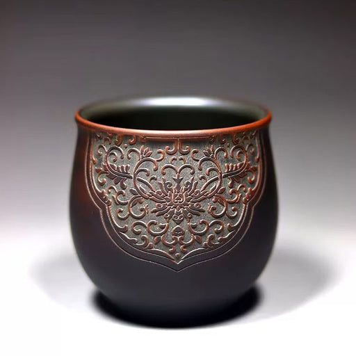 Qin Zhou Clay "Auspicious" Tea Cup by Hu Ying Jia | Yunnan Sourcing Tea Shop