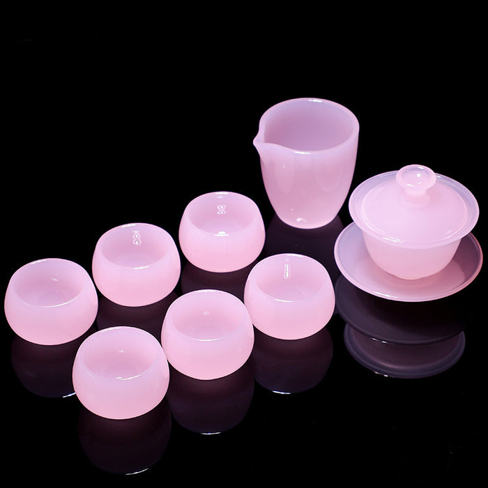 De Hua "Pink Jade" Jingdezhen Porcelain Tea Set