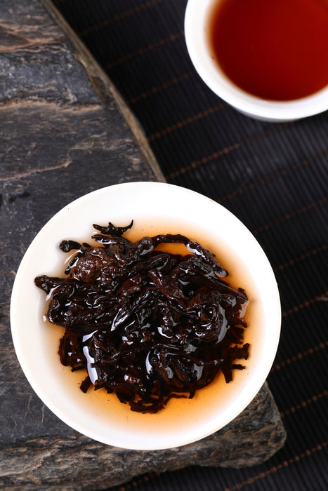 Chinese Yunnan Cream Cha Gao Ripe Tea Black Tea 5Pcs Puerh Shu Puer Resin  Pu-Erh