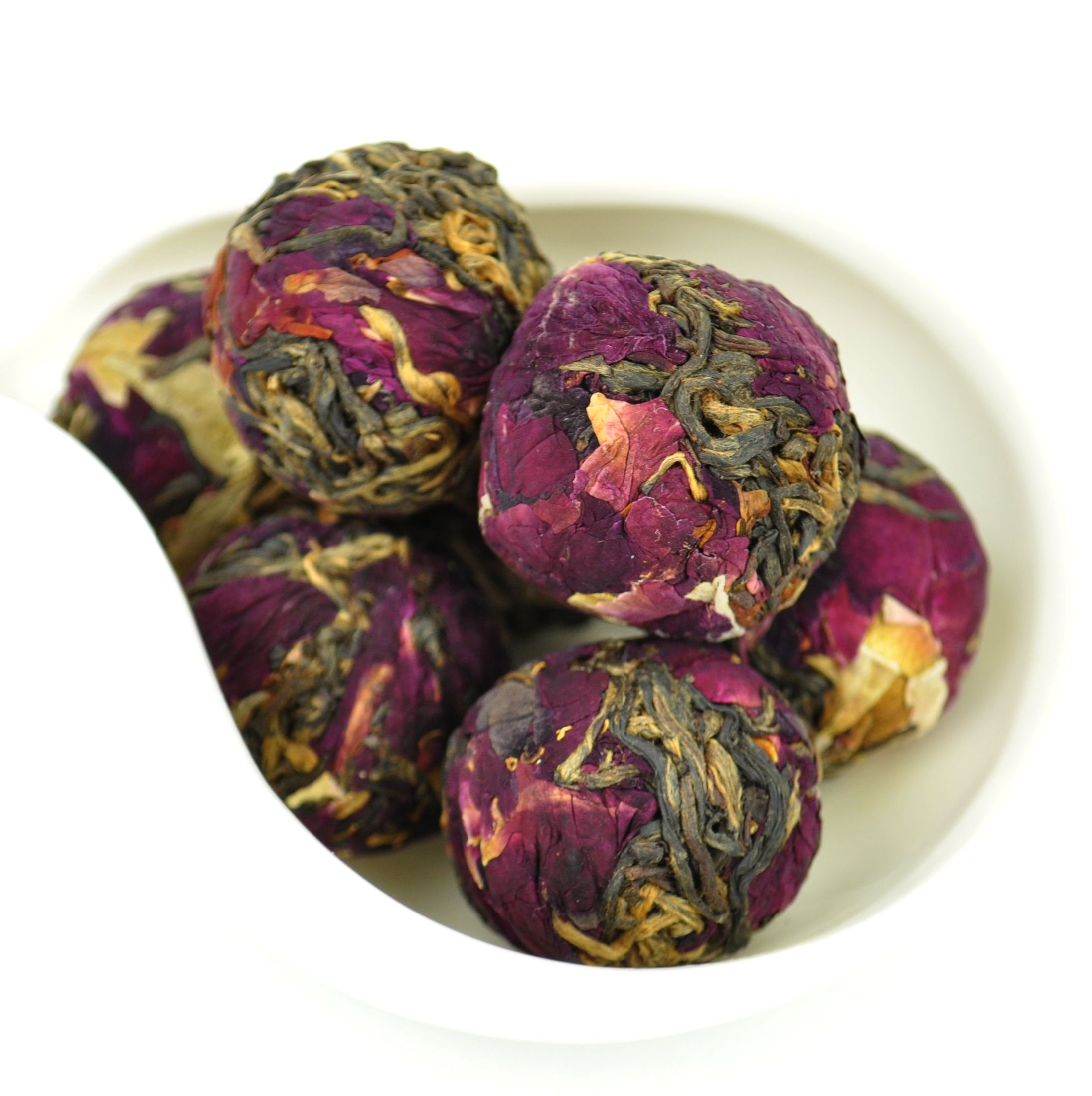 Yunnan Rose Flowers and Big Snow Mountain Black Tea Dragon Ball Yunnan ...