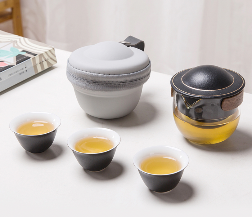 1 Set of Travel Tea Set Automatic Tea Brewing Pot Tea Service Set