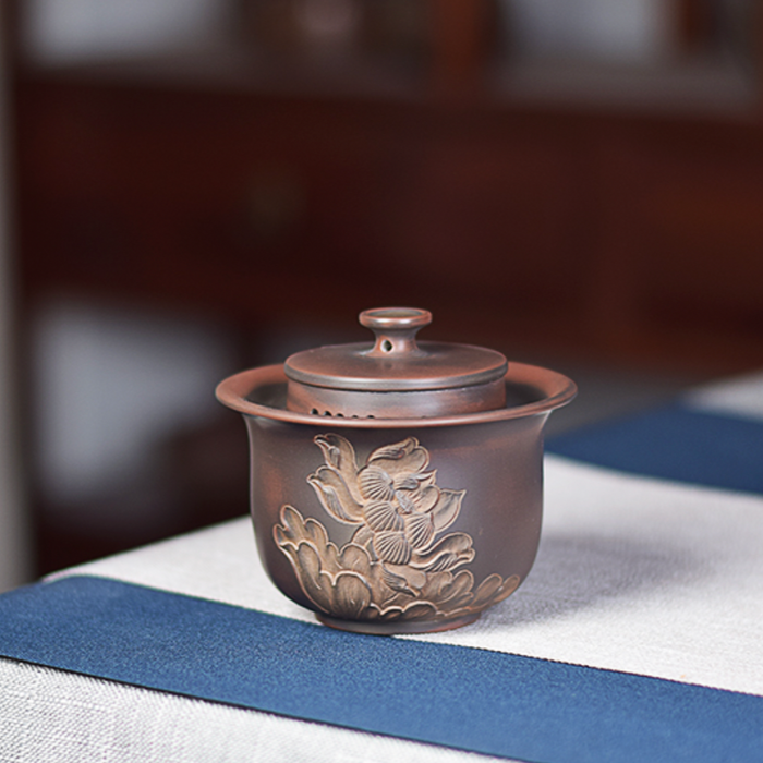 Qin Zhou Nixing Clay Easy Gaiwan by Yuan Chan Jie — Yunnan Qin Zhou Nixing Clay Easy Gaiwan by Yuan Chan Jie — Yunnan