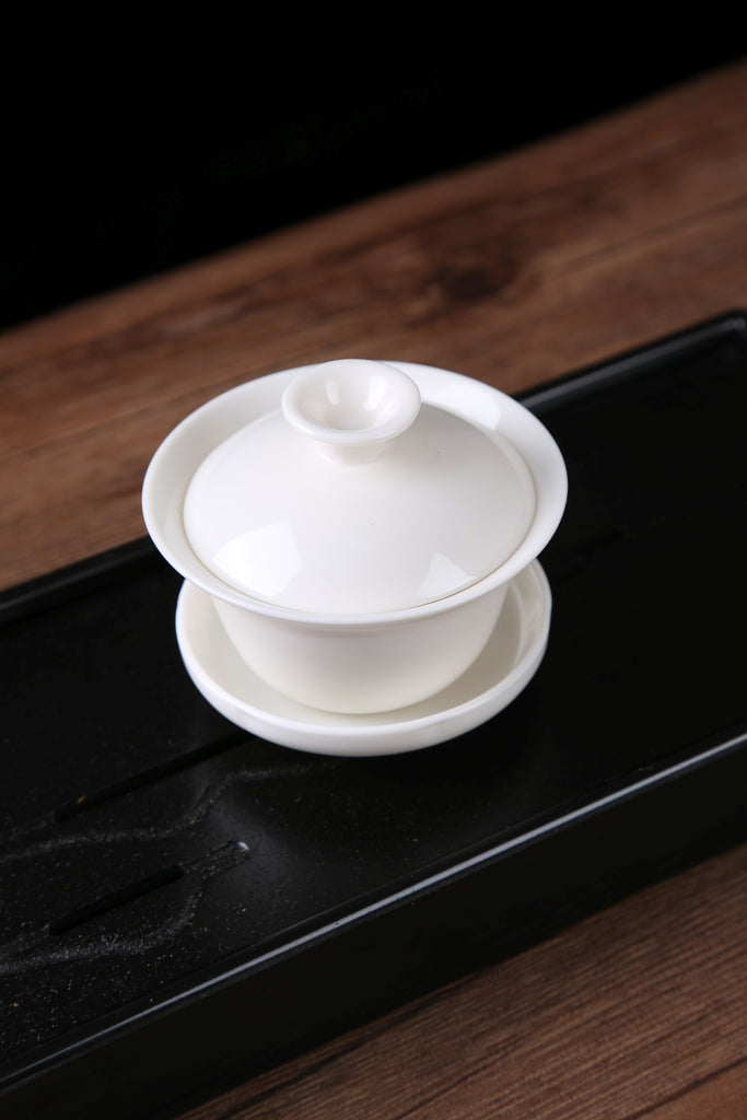 Gaiwan Teeservice Kung Fu Weiße Keramik Chinesisches Gaiwan
