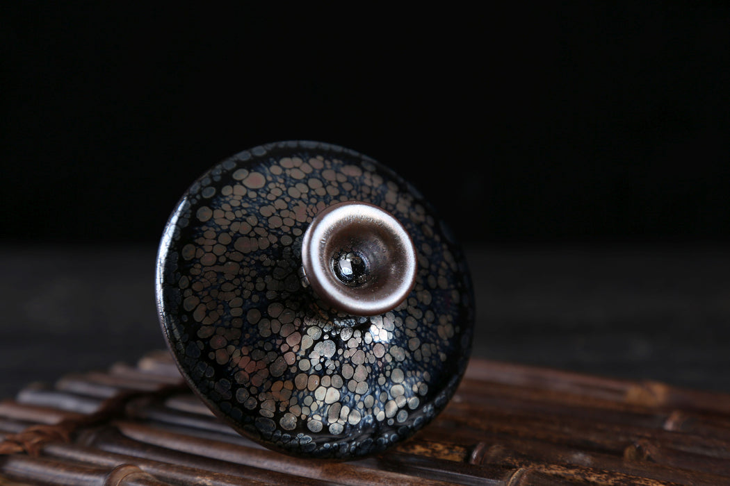 Jianzhan "Oil Spot" Hand-Made Stoneware Gaiwan