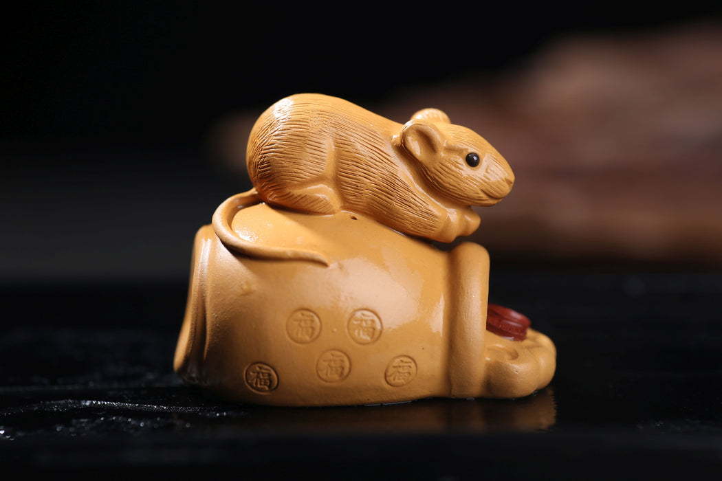 Lucky Rat Yixing Clay Tea Mascot