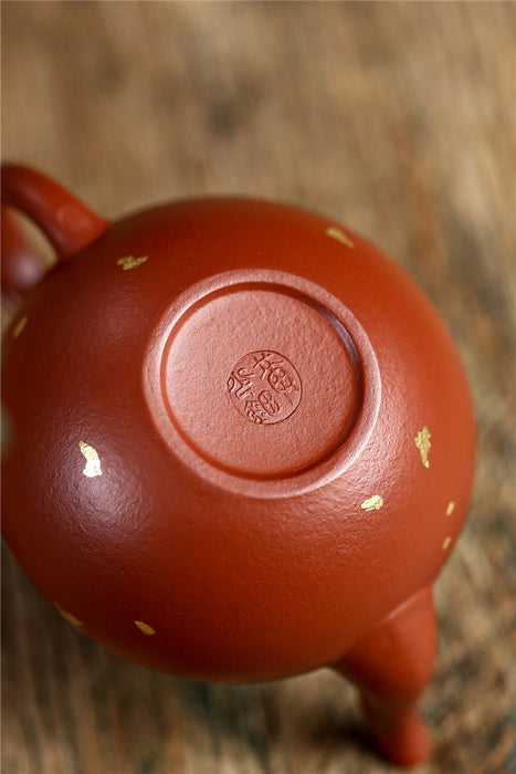 Da Hong Pao Clay “Gold-Flecked Si Ting" Yixing Clay Teapot