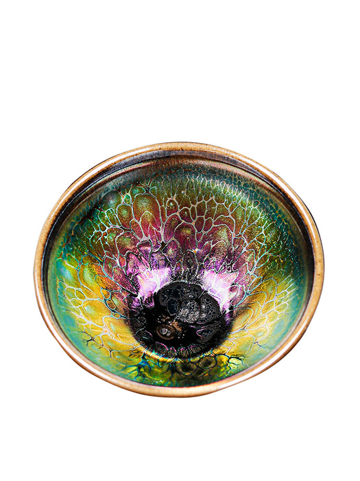 Jianzhan "Iridescent Flame" Hand-Made Stoneware Cup by Lin Jian Feng