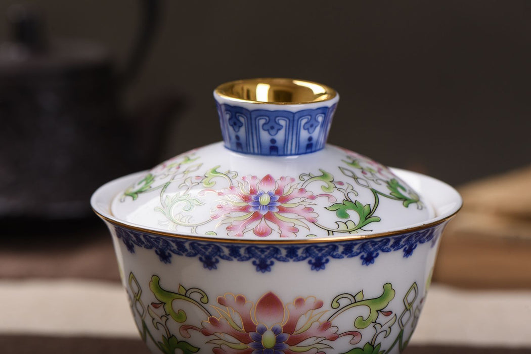 Foshan Qing Dynasty Style Mudan Flower Gaiwan * 150ml