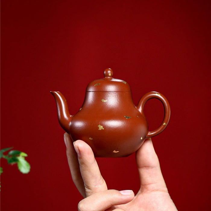 Da Hong Pao Clay “Gold-Flecked Si Ting" Yixing Clay Teapot