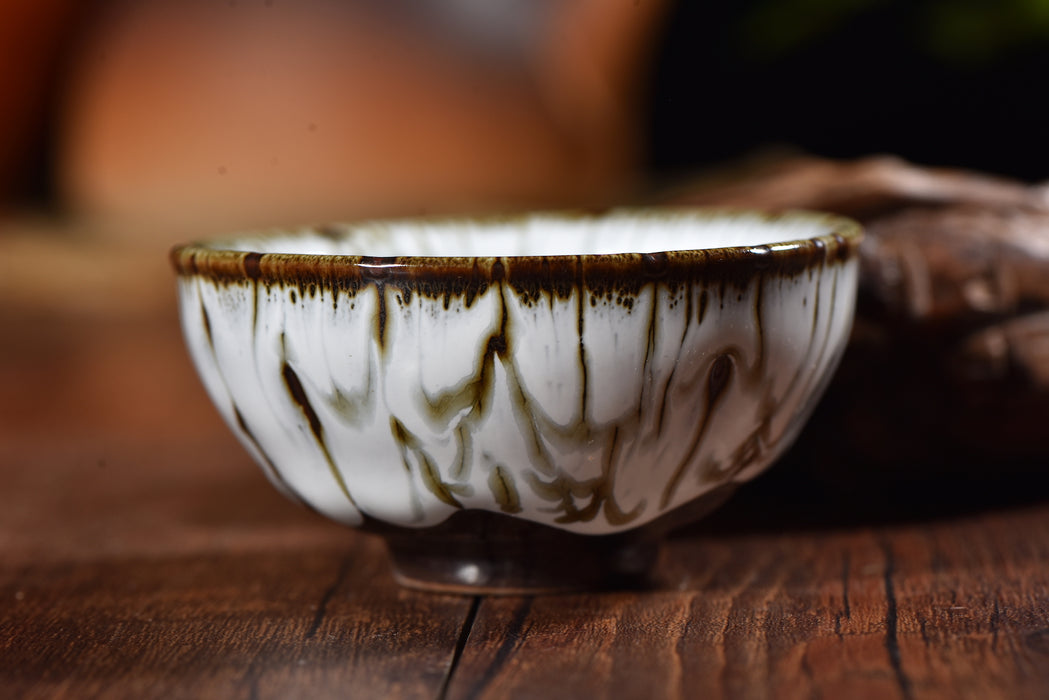 Glazed Ceramic "Creamy" Cups * Set of 2
